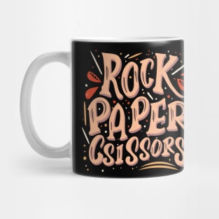 Rock Paper Scissors Art Design with Hand Mug